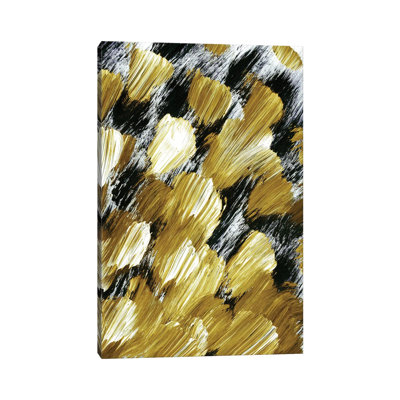 Panache, Golden Ochre Yellow by Julia Di Sano - 1 Piece Wrapped Canvas Wall Art
