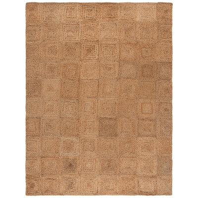 Chrissey Natural Fiber Hand Loomed Jute Pile Geometric Rug