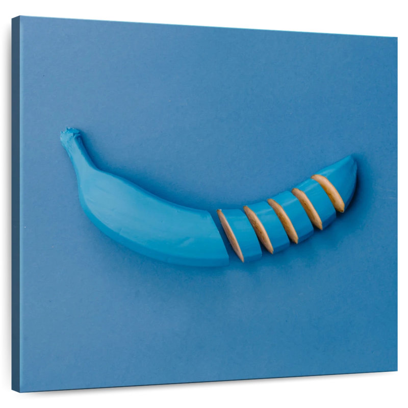 Yarlin Sliced Blue Banana, 36" H x 36" W