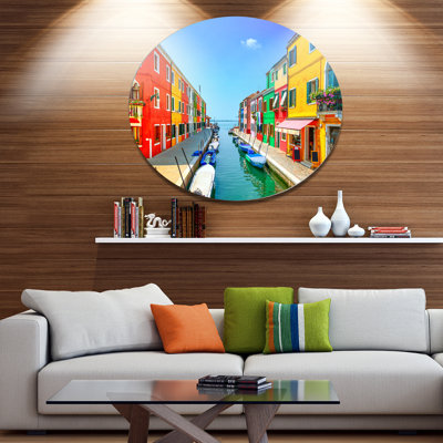 " Colorful Burano Island Canal Venice "