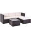 Ensemble de conversation pour 4 personnes avec coussins