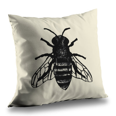 Bee Animals Office Poly Twill Throw Pillow - Home Decor – Poly Twill Throw Pillow with Insert, Double-Sided Print