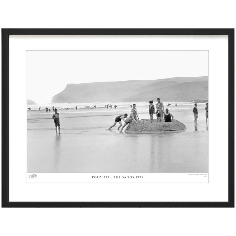 Polzeath, The Sands 1925 - Single Picture Frame Print, 28cm H x 36cm W x 2.3cm D