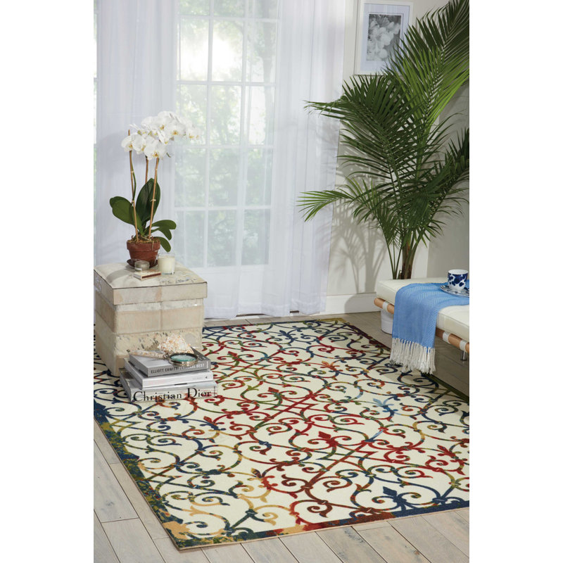 Sigel Abstract Indoor / Outdoor Rug, Rectangle 4'4" x 6'3"