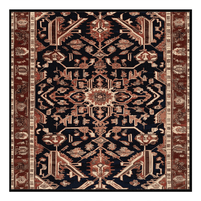 Tapis brun lavable à la machine, Carré 4 pi