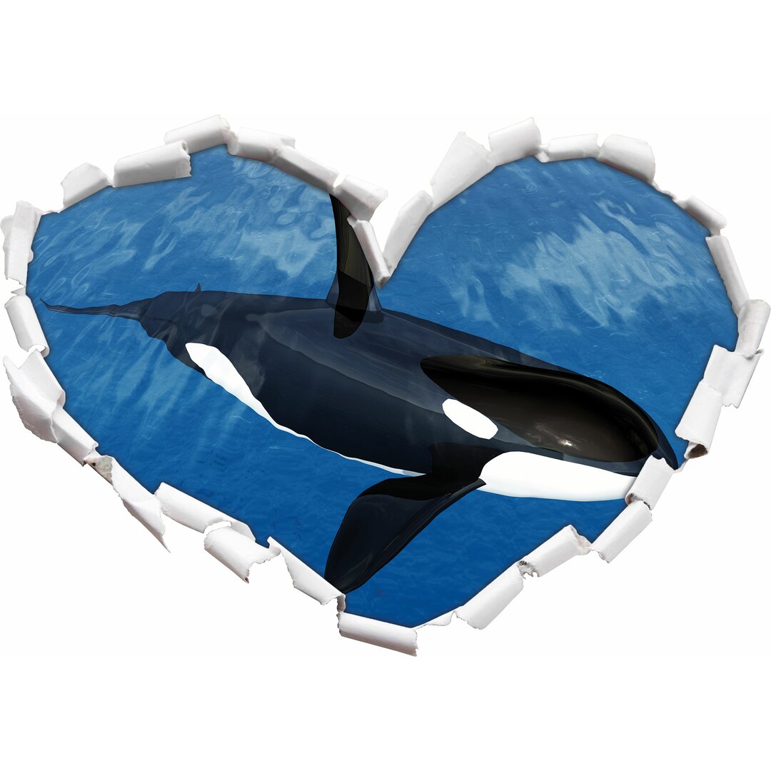 Wandaufkleber Orca im blauen Meer