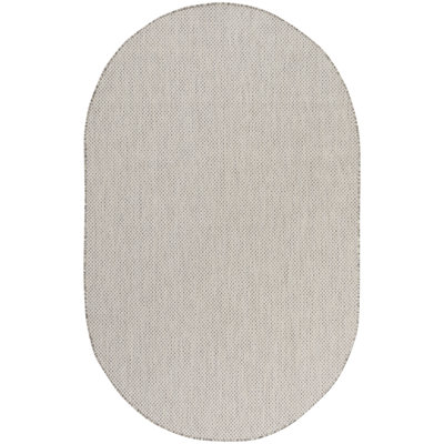 Tapis intérieur / extérieur ivoire / argent Anastasia