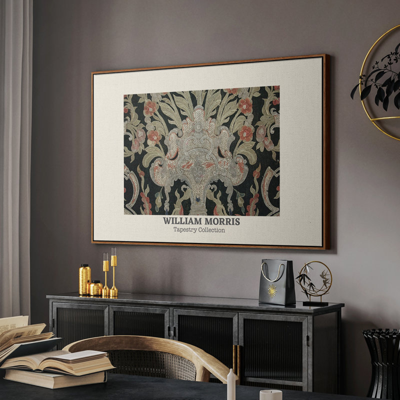 «Vintage Abstract Print-XLIX» sur toile, Noyer, H 25 po x l 37 po