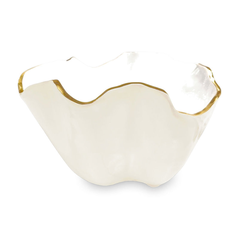 Encanto Onyx Ice Bucket, Gold/White