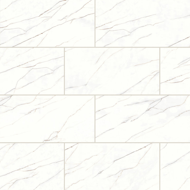 Carrelage mural en porcelaine aspect marbre 12 "x 24" Shandar