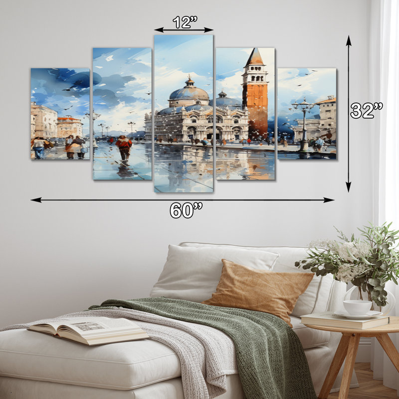 Italie, Italie, San Marco I, reproduction d'art sur toile - 5 panneaux