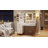 38.6" W Glass Tabletop Makeup Vanity Desk with Display Shelf, Dressing Table with 4 Drawers, LED Lights Mirror and Charging Station, White-106501439