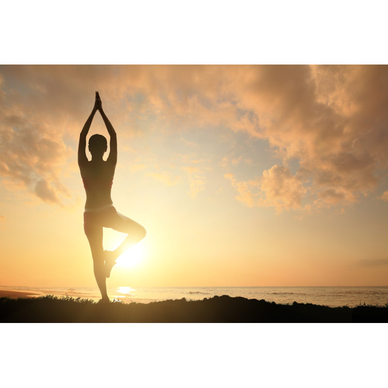 Yoga by PonyWang - No Frame Print on Canvas, 81cm H x 122cm W