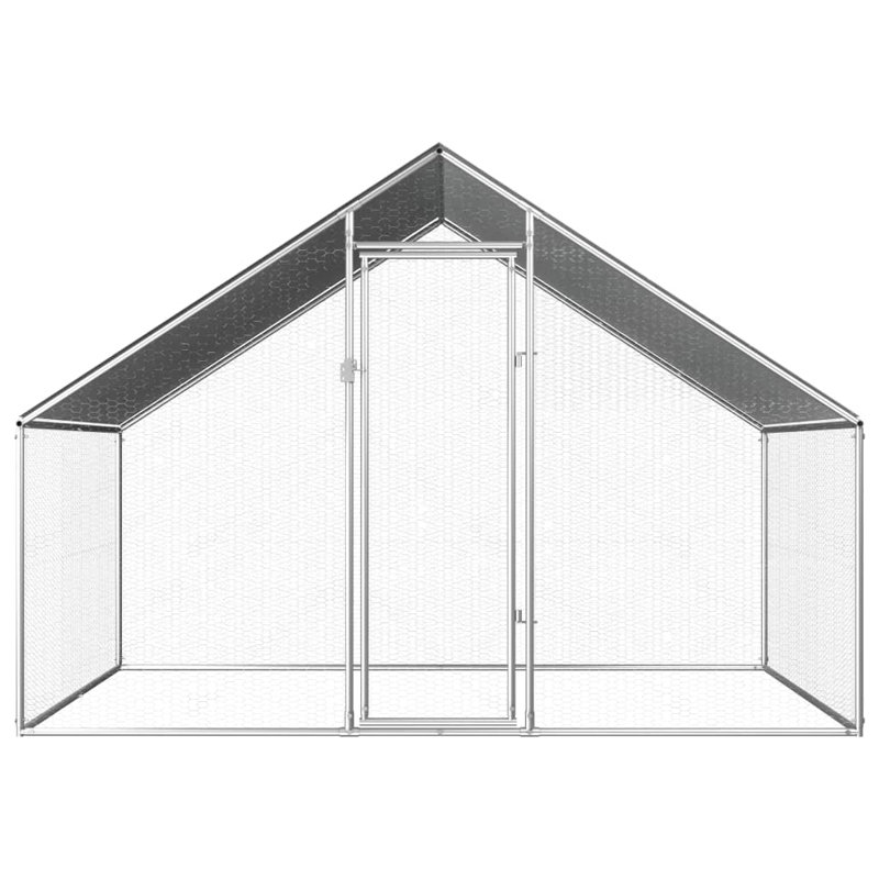 Cage à poules avec cage en acier galvanisé, L 108 po x P 78,7 po x H 75,6 po