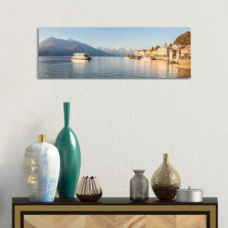 Bellagio Panoramic, Como Lake, Italy by Matteo Colombo - Wrapped Canvas Panoramic Print, 30.48 cm H x 91.44 cm W x 3.175 cm D