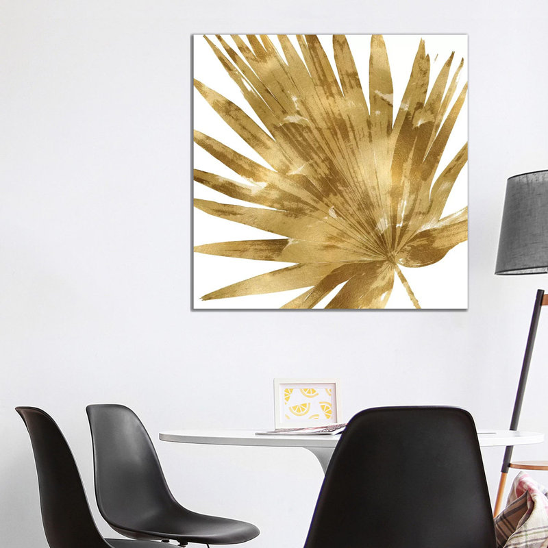 Gold Palm, Close-Up IV by Melonie Miller - Wrapped Canvas Painting, 93.98 cm H x 93.98 cm W x 1.91 cm D