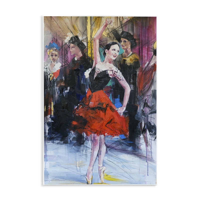 «Abstract Ballerina Bold Collage», plaque murale par Lucille Lee, H 19 po x l 13 po