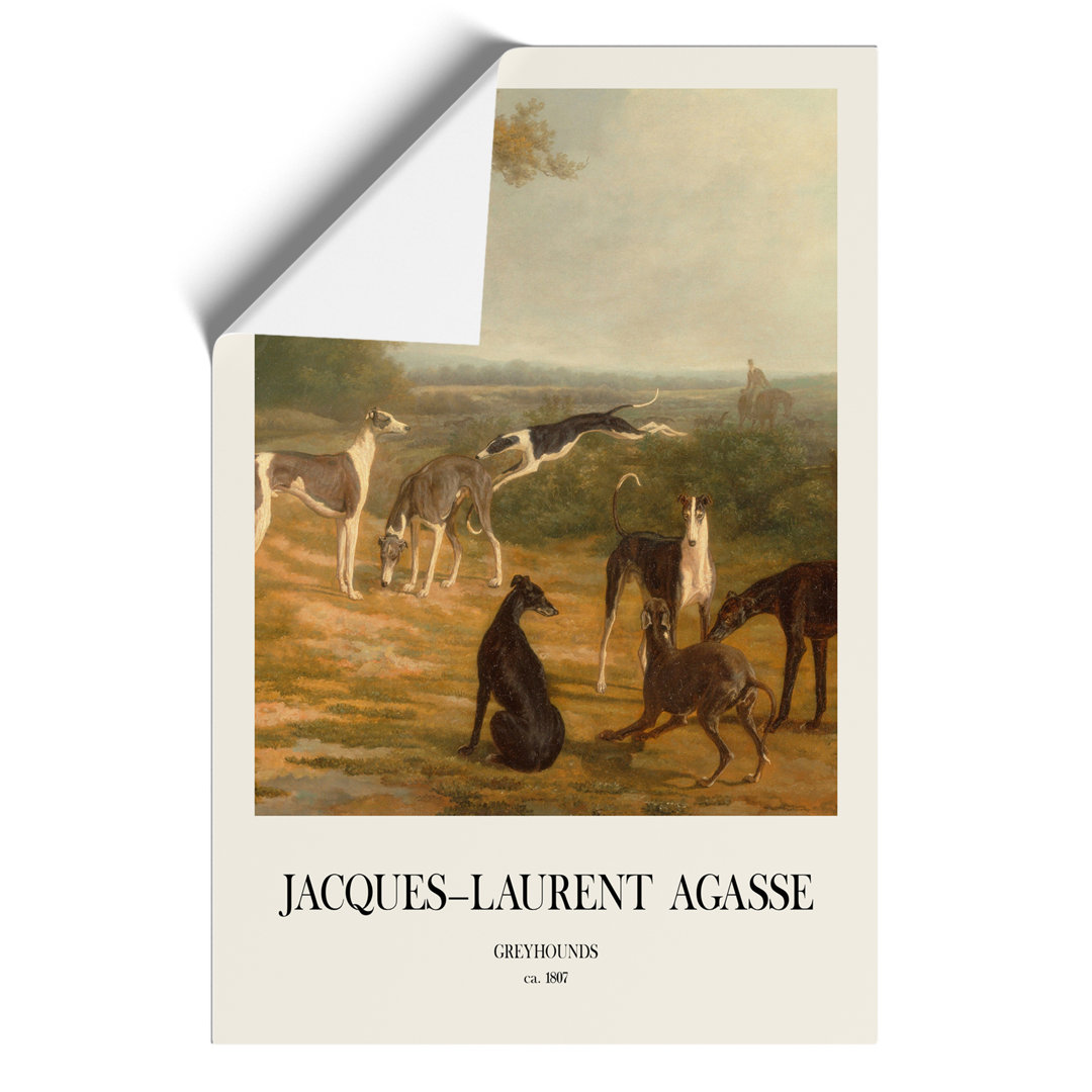 Nine Greyhounds Print by Jacques Laurent Agasse - Frameless Print