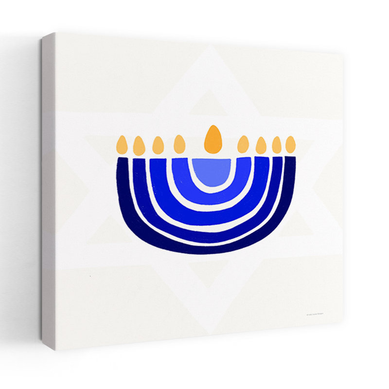 Art contemporain abstrait Rainbow Menorah, H 48 po x l 48 po