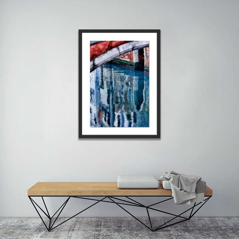 Venice Print by Shawn Thomas, 48" H x 35" W x 2.5" D, Black