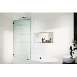 Gaia 30 in. x 58.25 in. Frameless Fluted Single Fixed Bath Panel