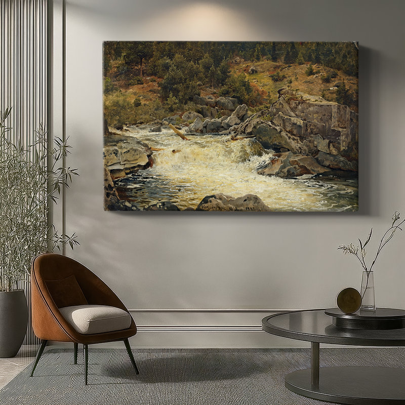 Mountain Stream, Hallingdal-Hans Gude-Gallery Wrapped Canvas-1848