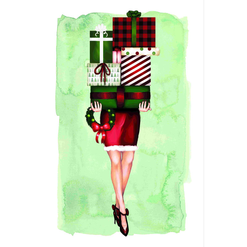 Pile de cadeaux de Noël tendance, H 12 po x l 8 po