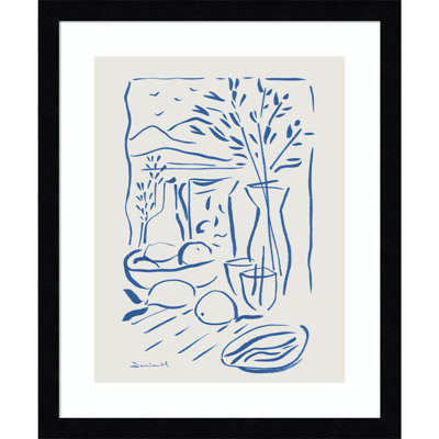 Mediterranean View by Dan Hobday Wood Framed Wall Art Print
