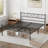 Platform Bed Frame with Unique Fist Design Headboard, Metal Frame, Under Bed Storage, No Box Spring Required, Noise-Free, Easy Assembly, Black-1286121942
