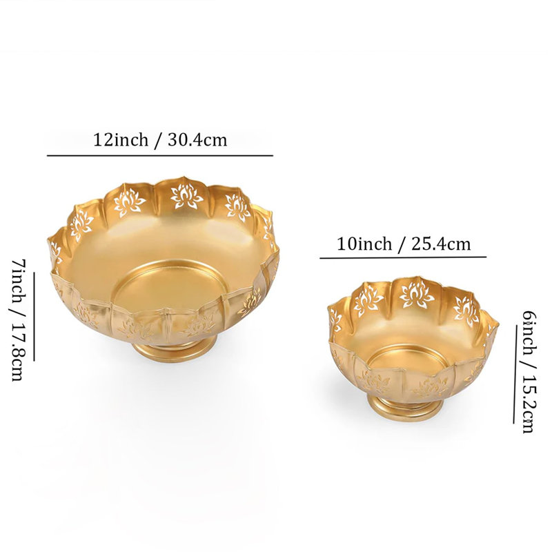 2 Piece Metal Tabletop Votive Holder Set