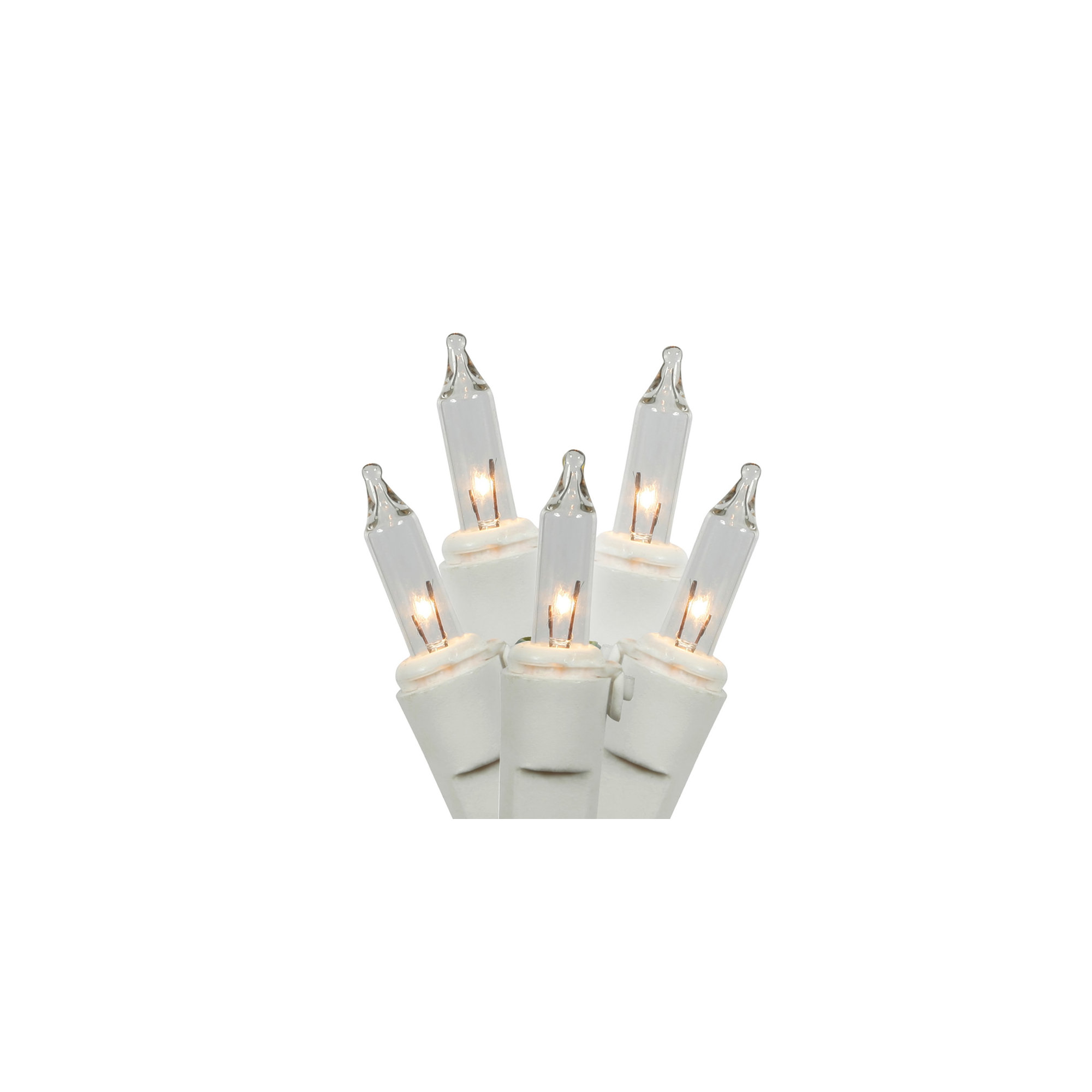 Mini Christmas Lights -  Wire Set, Clear/White, 23' L