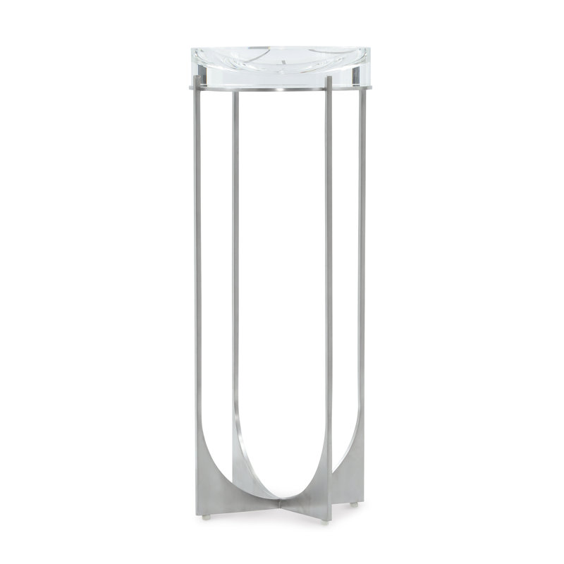 Table à martini Svelte II, argent, H 24,25 po x l 10 po x P 10 po