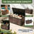 Edrosie Inc 130 Gallons Water Resistant Resin Lockable Deck Box With Lock Brown+Black-130604521