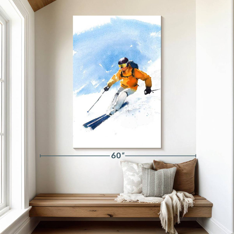 Sireci Skier In Action, 51" H x 34" W