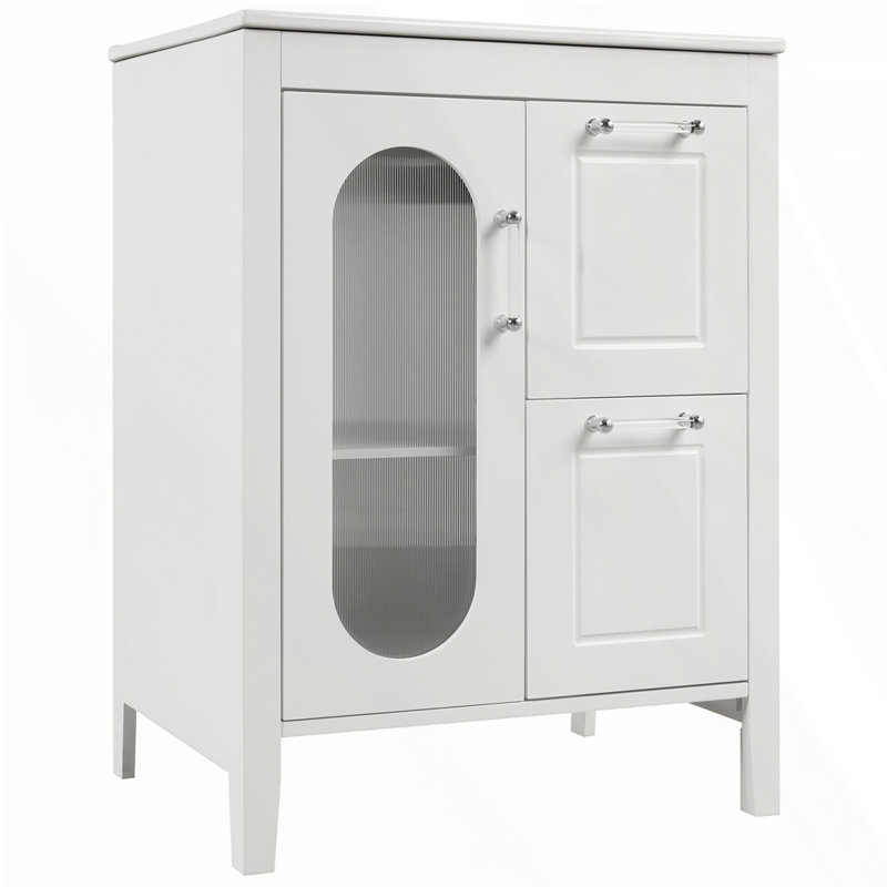 Meuble-lavabo 24 po avec lavabo, Blanc