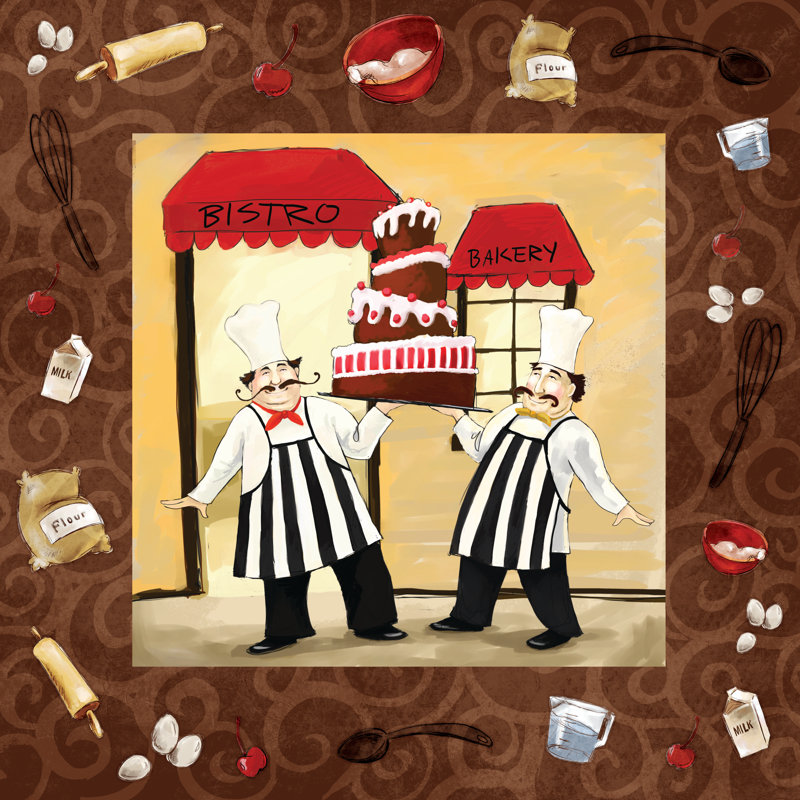Cake Stacks - Wrapped Canvas Painting, 76cm H x 76cm W x 3.8cm D