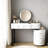 Minimalist Makeup Vanity With Detachable Led Mirror, Rotatable Side Cabinet, Vanity Desk For Bedroom