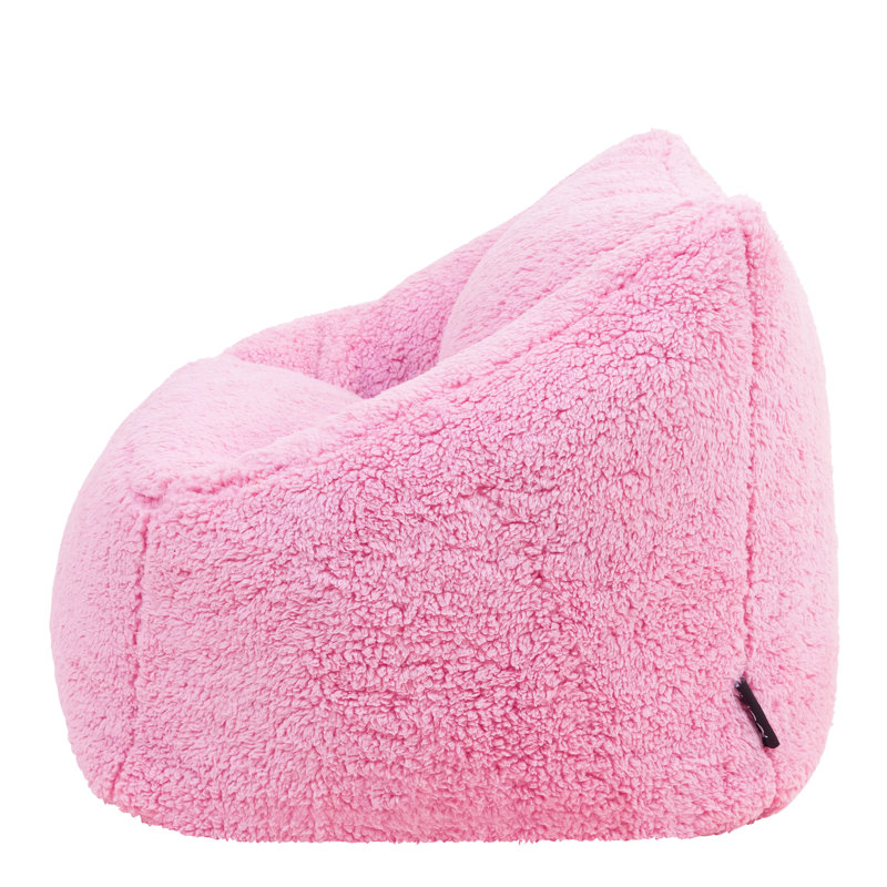Kids Natalia Armchair Bean Bag, Pink Teddy
