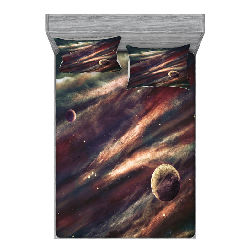 Microfiber Sheet Set, Queen Sheet Set with Fitted Sheet