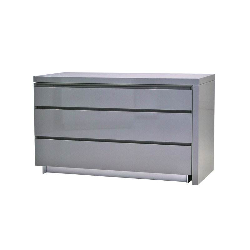 Savvy 96 " W 3 - Drawer Dresser, Grey