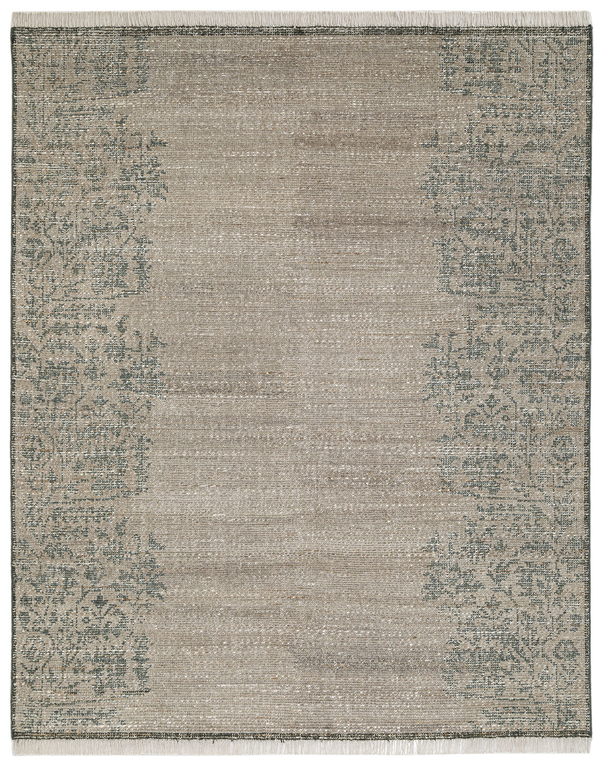 Stone Bloom Rug NuStory Bloom Rug: Decorator Hand Knotted Rug in Natural/Green | Perigold