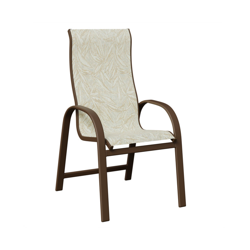 Chaise berçante à haut dossier berlinois Berlin Gardens, Veine d'aluminium et de bois mesquite, Montego Bay