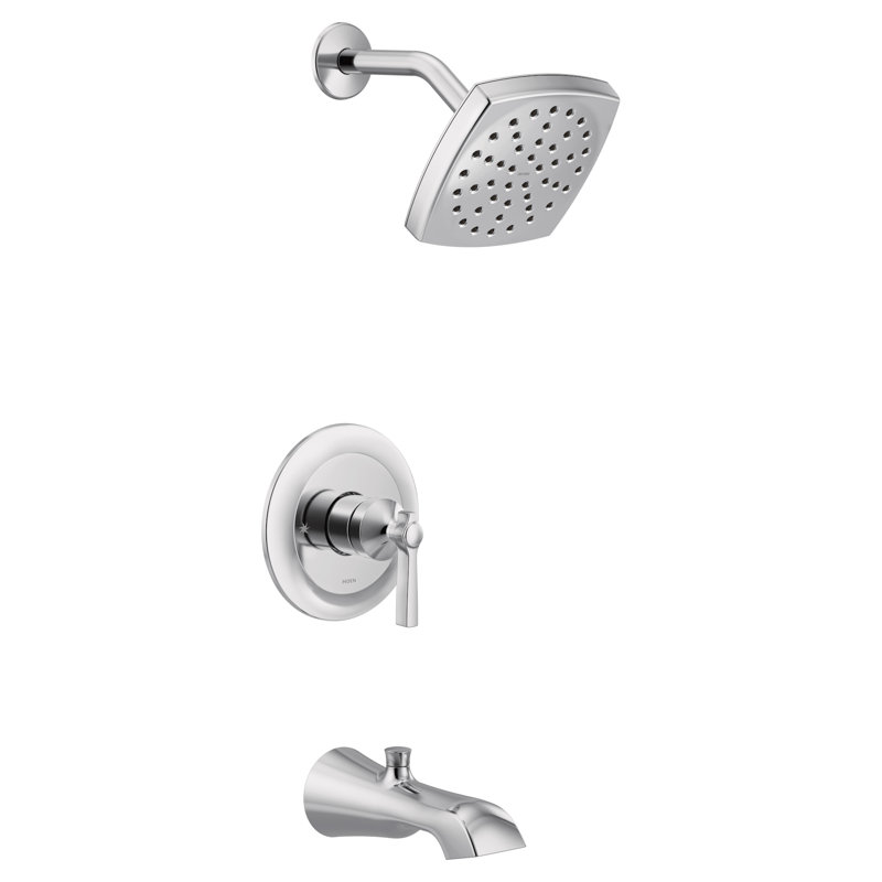 Ensemble de garniture de baignoire et douche à 1 poignée Flara M-CORE 3-Series, valve requise, Chrome