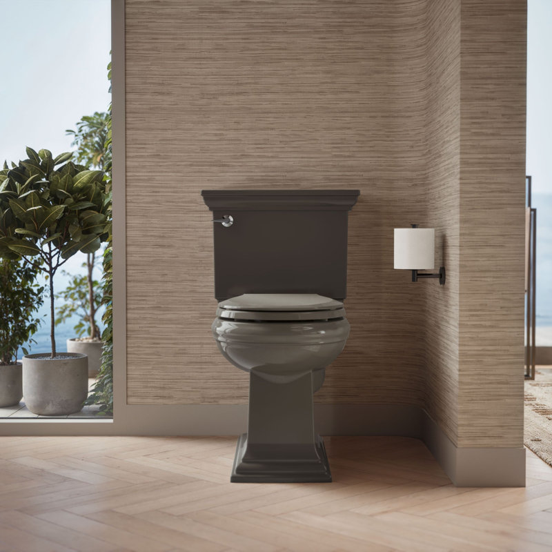 Cachet® Quiet-close™ Round-front Toilet Seat, Thunder Gray, Ready Latch