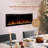 Aerus 72" Recessed or Wall Mounted Electric Fireplace, Alexa or Google Home Compatible, Logs & Crystals, Remote Control-1002056946
