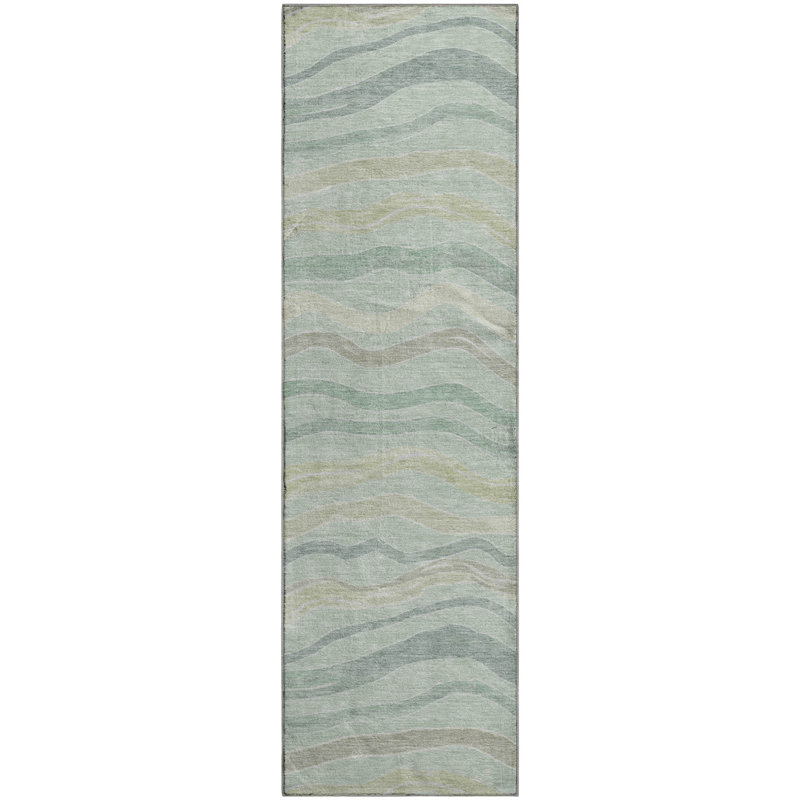 Premium Machine Washable Harjo AMF1581 Stripes Rug, Runner 2'3" x 7'6"