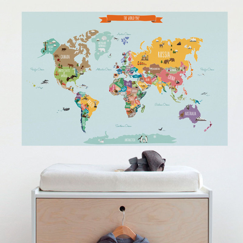 Geography Non-Wall Damaging Accent, Medium