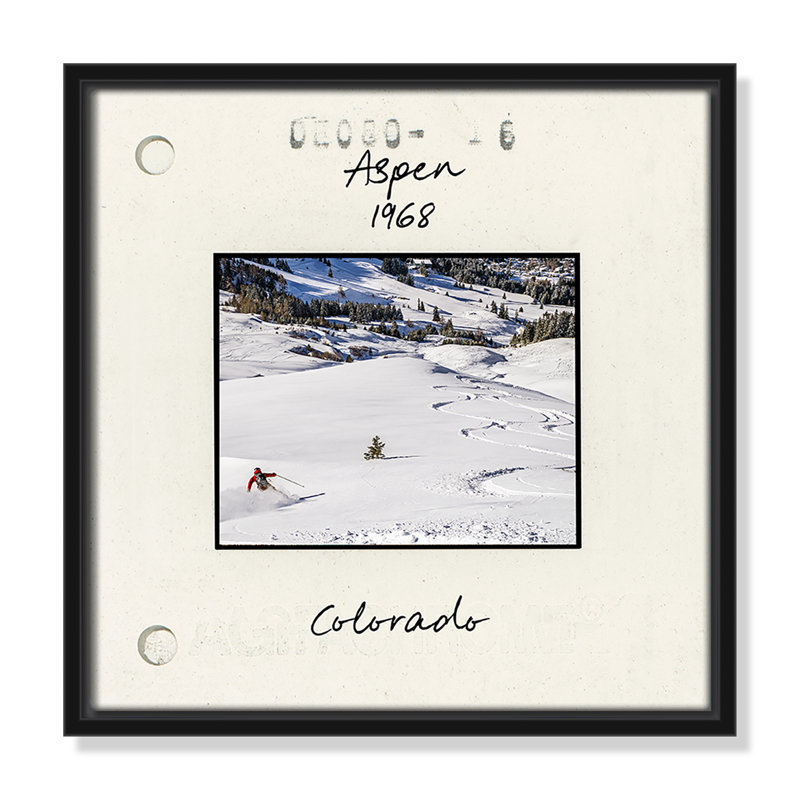 Aspen Print par CAD Designs, 13.5'' W x 13.5'' H, Framed Canvas, Black Floater