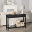 Console avec 2 tiroirs, table basse avec tablette de rangement, table d'appoint en bois-106000298