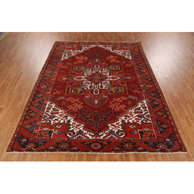 Red Geometric Traditional Area Rug 8x10
